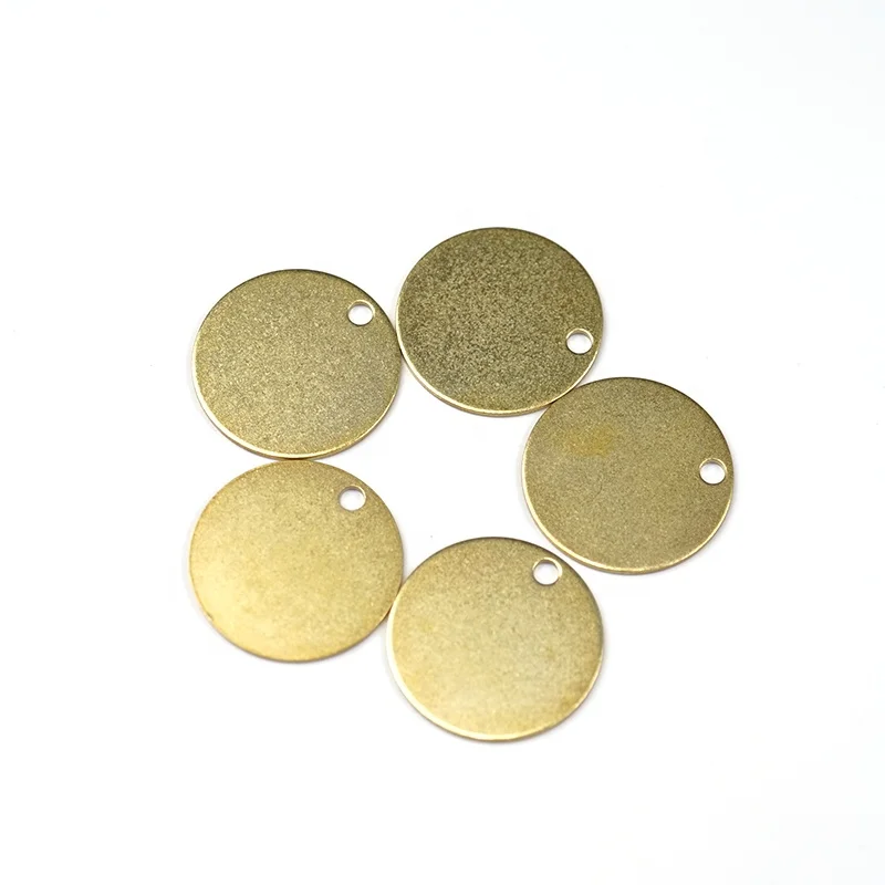 OEM Factory Custom Round Stamping Engraved Brass Valve Tags