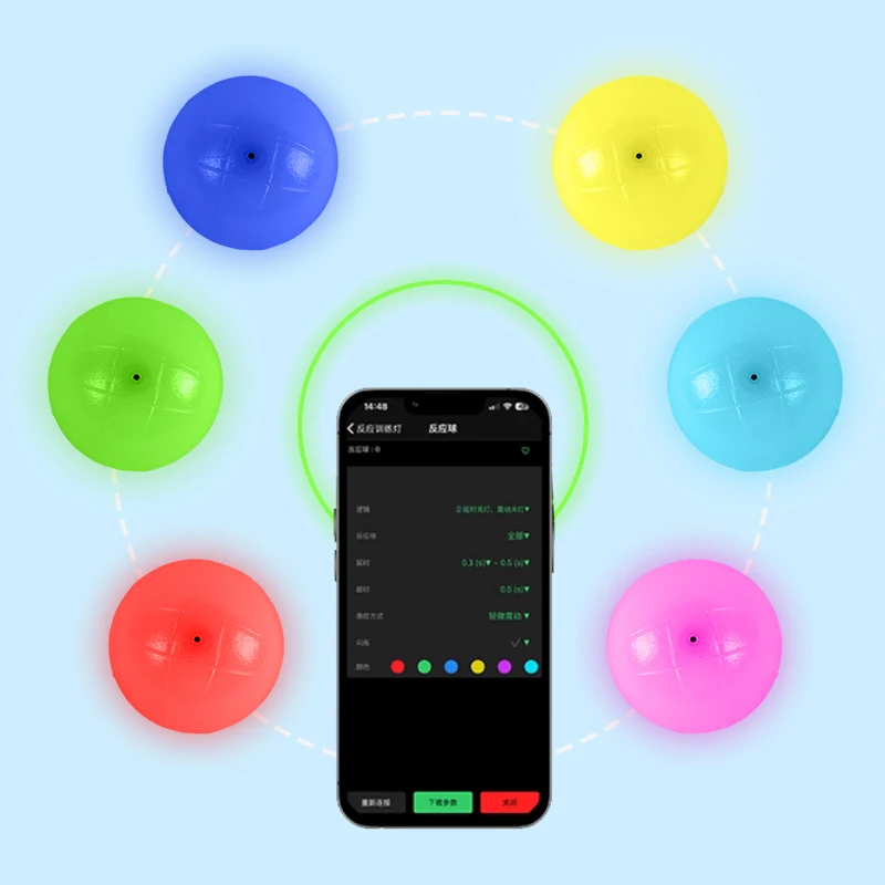 New Reaction Ball Durable Digital Reaction Ball Speed APP Control Training Ball Boxing Football Basketball Training Equipment