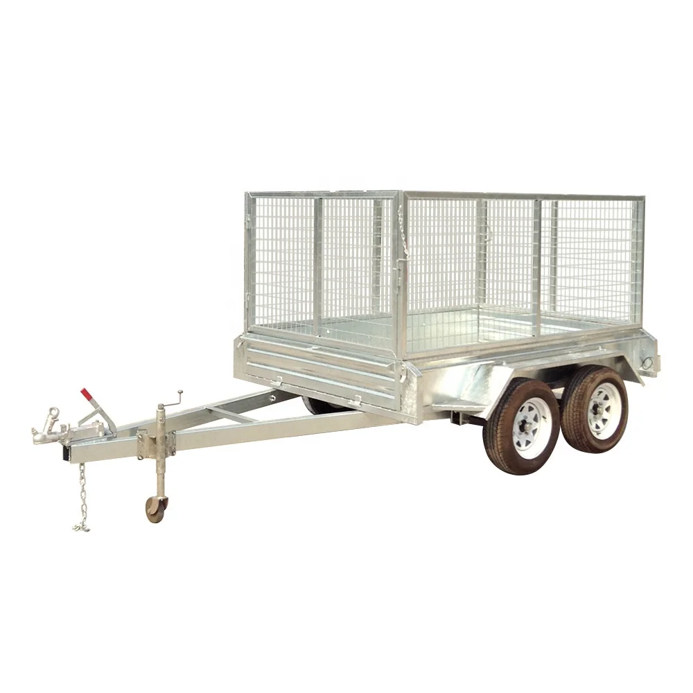 Galvanised 8x5 Car Tandem Box Trailer with Cage