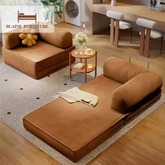 Modern Nordic Style Couch Living Room Furniture Compression Sofa Bed In Box Velvet Fabric Factory Direct Sales Compressed Sofas