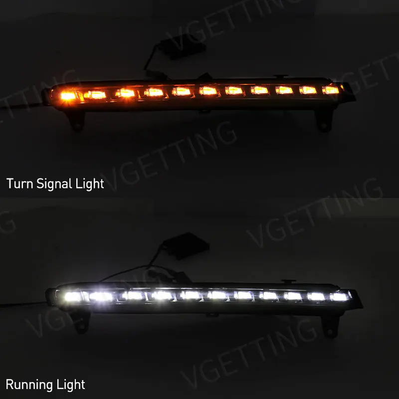 Waterproof 4L0953041 4L0953042 Auto Front Bumper DRL Led Daytime Running Light  Fog Driving Lamp For Audi Q7 2006 2007 2008 2009