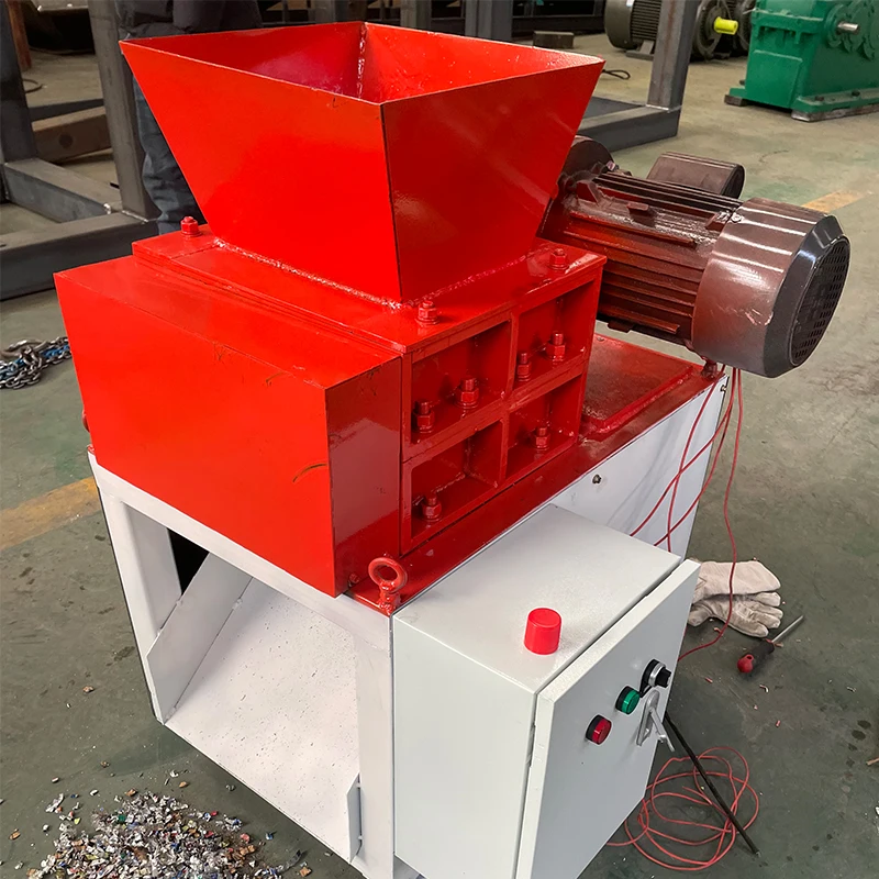 Recycling of waste materials large tire shredder machine two shaft shredder machine plastic waste shredder machine