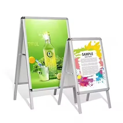 Hot selling A board stand 25mm round corner poster stand cheap advertising pavement double sign