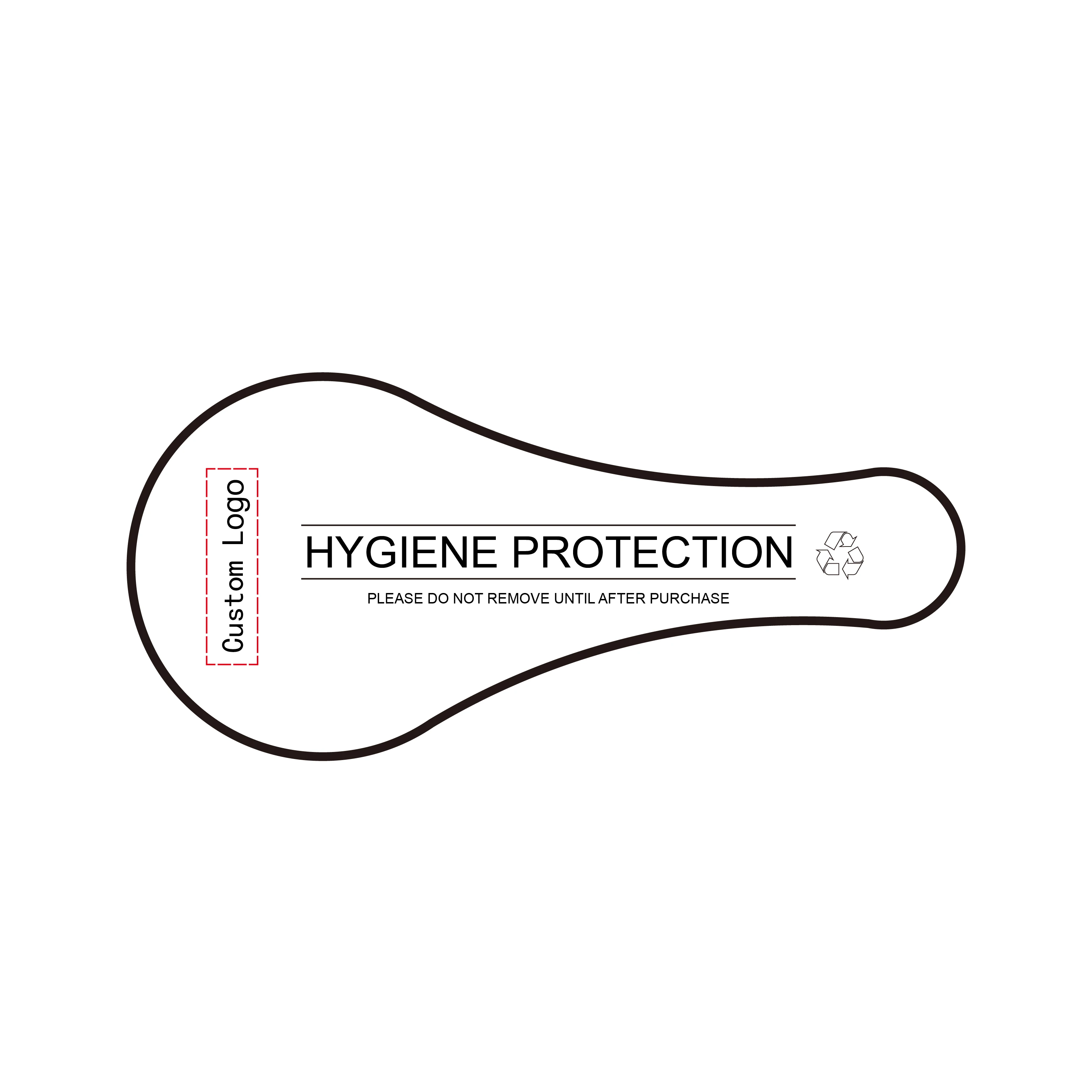 Custom Eco Recycled Compostable Biodegradable Self Adhesive Swimwear Swimsuit Bikini Thong Underwear Hygiene Protection Stickers