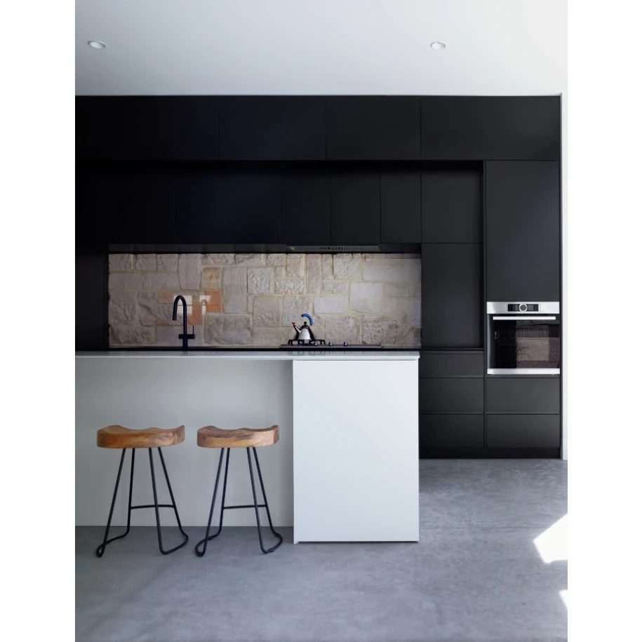 China factory price free CAD design  popular black matte modern Kitchen furniture cupboards  cabinet