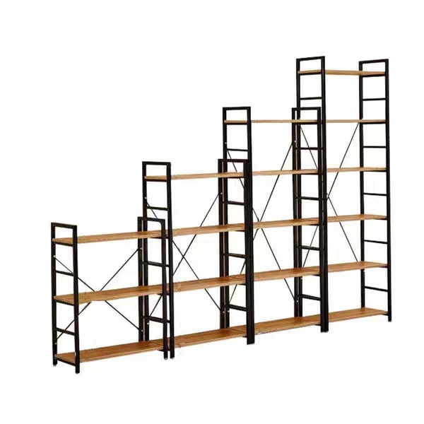 Adjustable Wooden 3 Tier Vintage Bookshelf Of Household Industrial Standing Storage Racks Bookcase