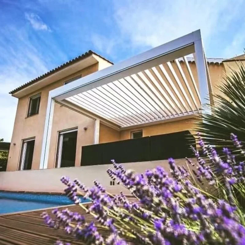 Luxury Pergola Aluminio Louvre Roof Hotel Garden Furniture Shade Cover Patio Waterproof Gazebo turkey