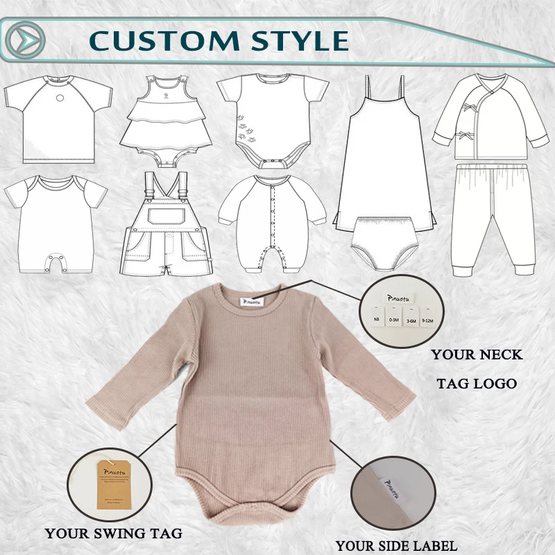 Pinuotu Knitted Newborn Baby Overalls Blank Dungarees Crochet Jacquard Toddlers Rompers Suspenders Shorts Bib Pants Clothes