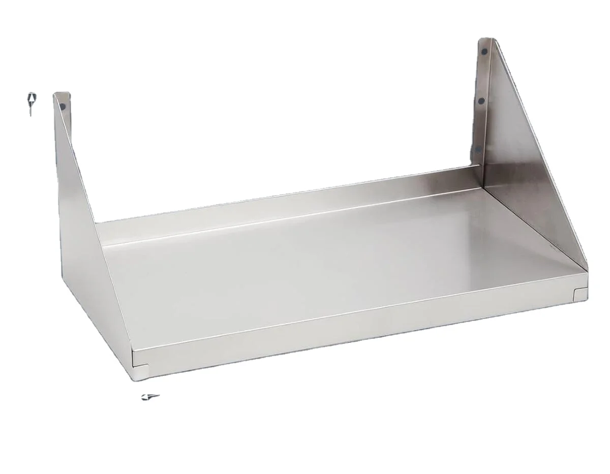 Factory Direct Commercial Kitchen Stainless Steel Wall mount Microwave Oven Floating Shelves for restaurant kitchen