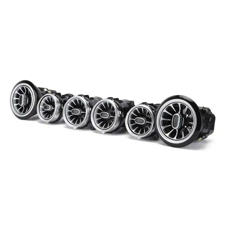 6pcs 64 Color Front LED Turbine Air Vent Ambient Light Kit for Mercedes E Class W213 C238 2017 2018 2019 2020 2021