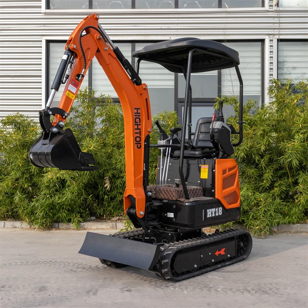 HIGHTOP Engineering Construction Machinery 360 Degree Rotation HT18 Mini Excavator Mini Diggger
