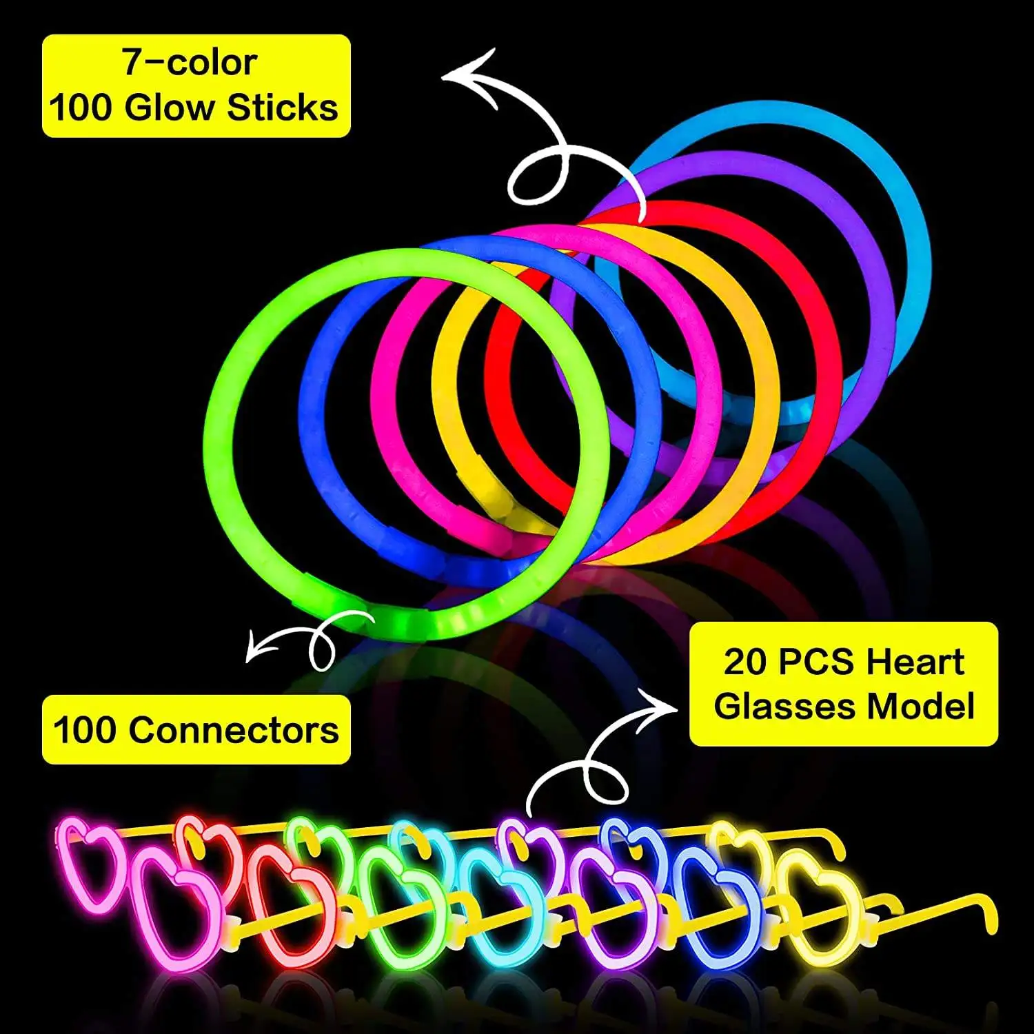 Glow Stick Glasses Party Favors