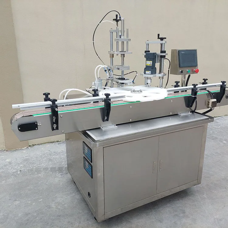 LT900 Pumped cover penicillin bottle filling and capping machine for chemical food beauty industry production line