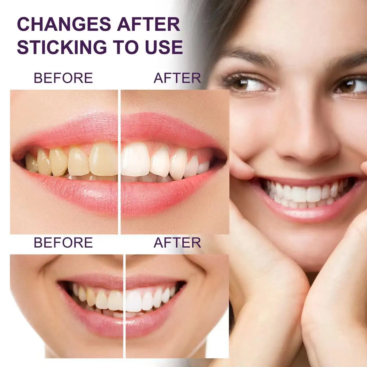 Professional Oral Care V34 Colour Corrector Teeth Whitening Tooth Stain Removal Serum Private Label V34 Purple Toothpaste