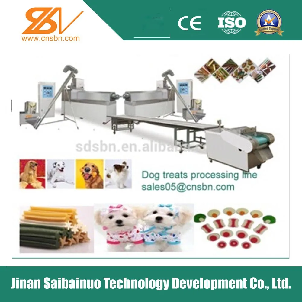 CHINA 200kg/h Fully automatic double color dog pet treats chews snack food machine extruder production line