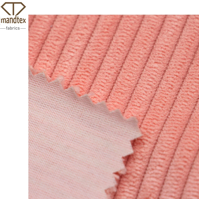 Mand Textile wholesale popular soft hand eco friendly micro polyester wide wale 4 wale corduroy fabric for cushions and garments