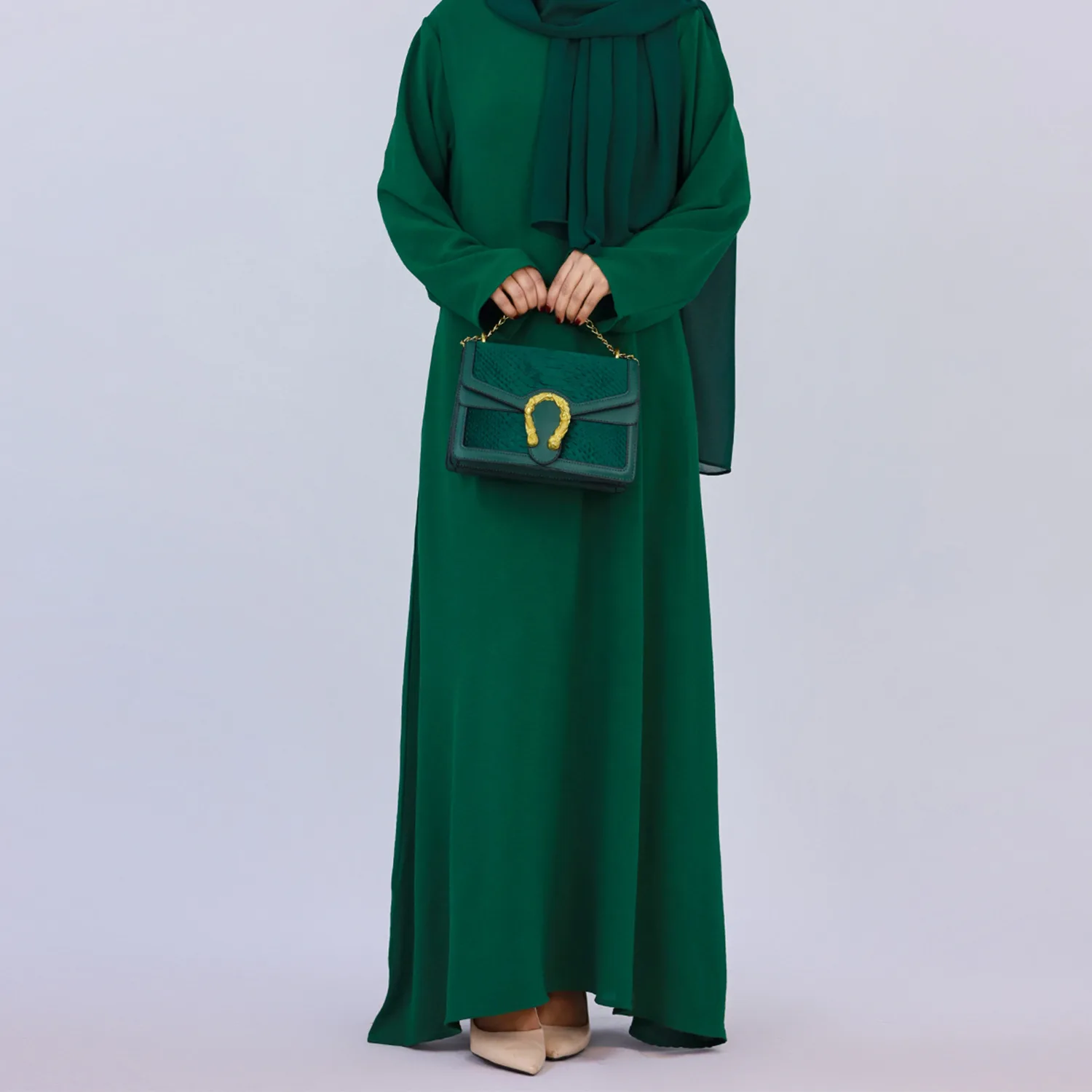 Yibaoli Manufacturer Well Made Casual Dresses Modest Inner Long Dress Jazz Crepe Abaya Under Dress