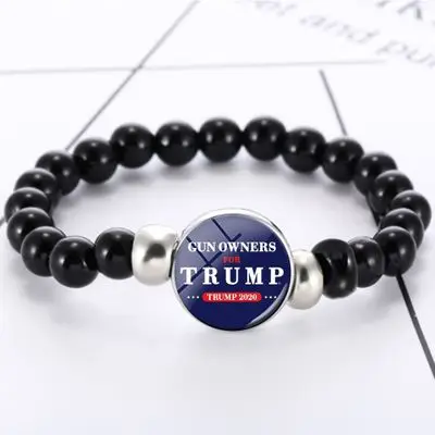 E1510 Дональд Трамп 2020 сохраняйте Америку великую президент выборов браслет со стразами акриловые бусины Трампа