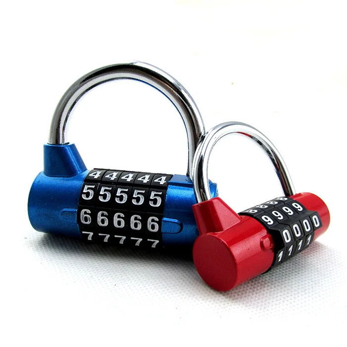 5 digit Password Gym luggage padlock Cabinet combination Digital word padlock