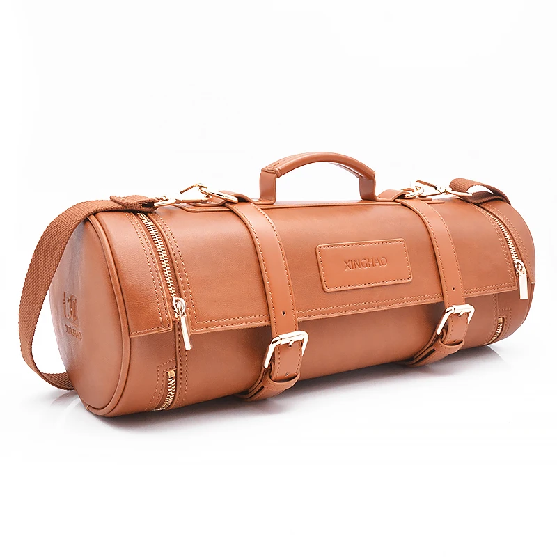 High Quality Customize Best Seller Professinal Brown Vegan Leather Bartender Travel Bag Kit
