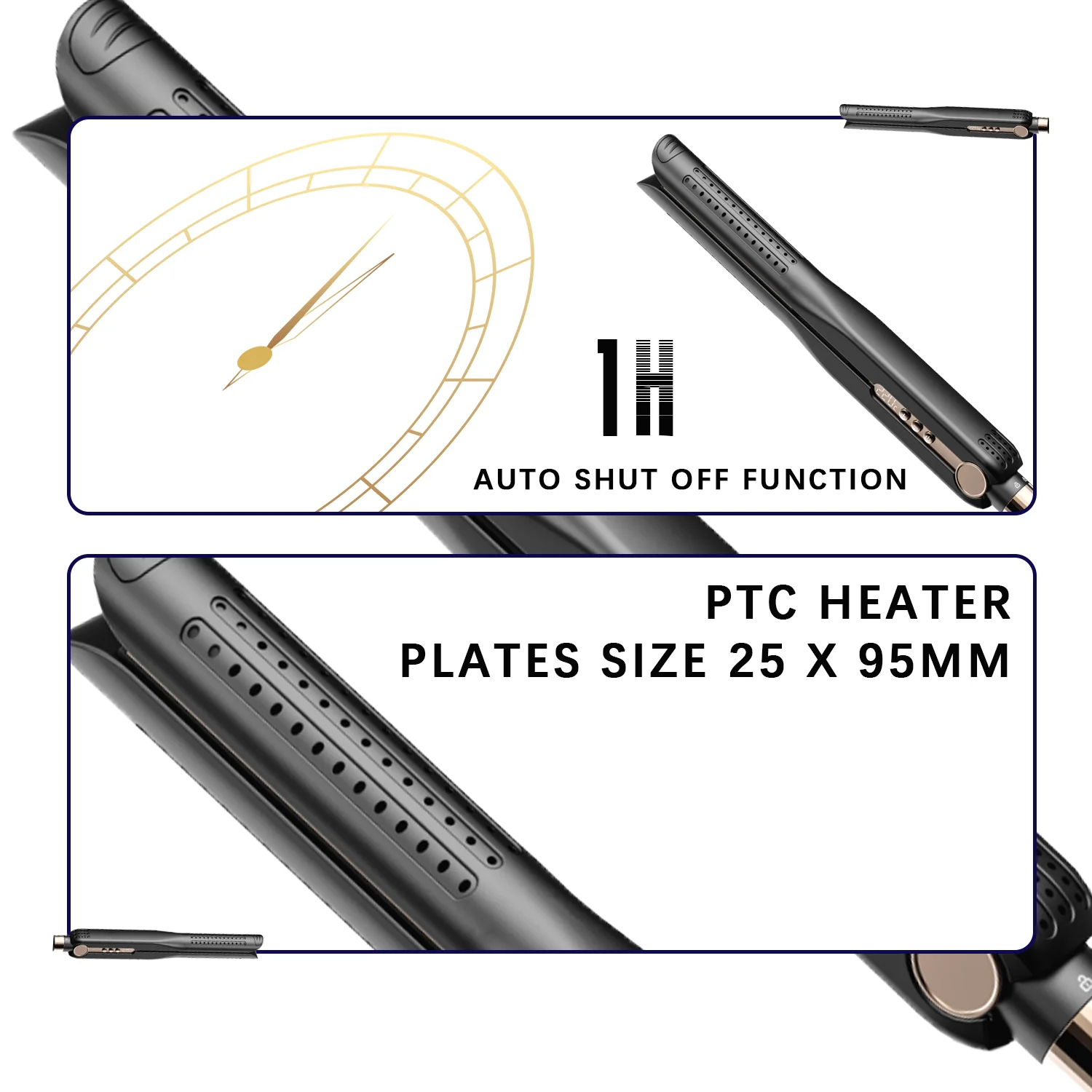 New High Quality Hair Straightener For Negative Ion Straightener Flat Irons 2 In 1 Hair Straightener