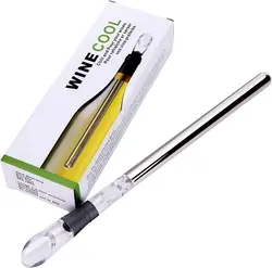 Keeps Wine & Champagne Chilled For Hours 3-in-1 Stainless Steel Wine Chiller