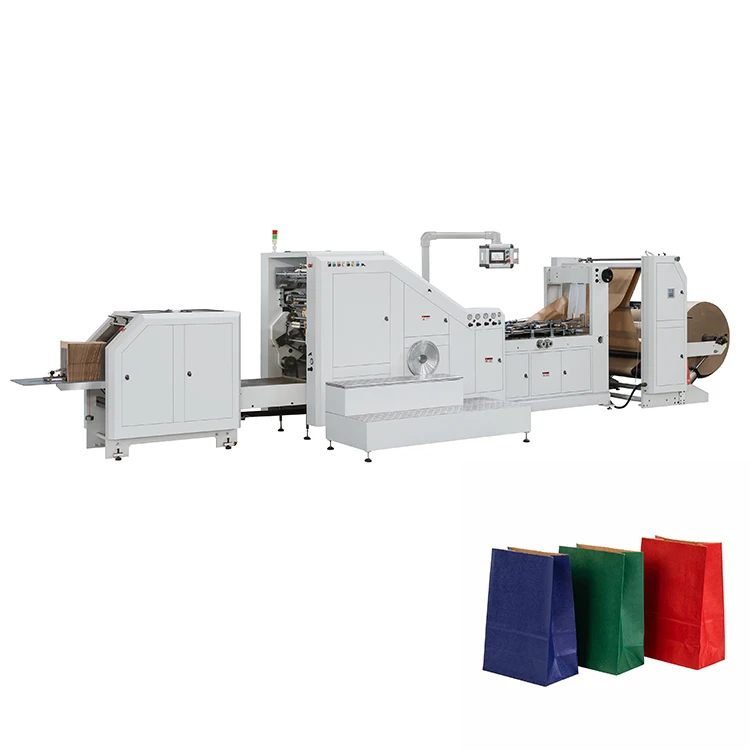 LILIN Automatic square bottom paper bag making machine paper bag production machine with flat handle paper bag making