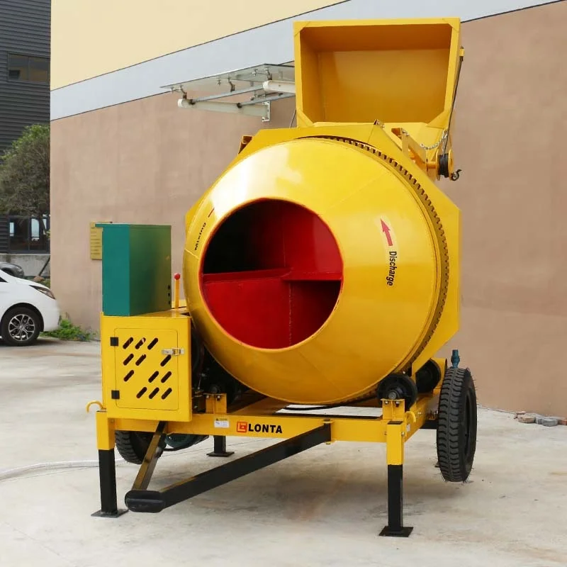 LONTA JZC350DEW 350L 2 Bags Self Loading Electric Diesel Engine Cement Concrete Mixer Machine For Sale Betonniere 350L