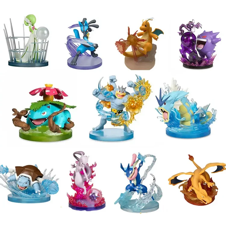 Pokemoned Battle Revolution Cartoon Action Figures Good Quality PVC Collectible Model Toys for Kids Anime Gifts Home Decoration