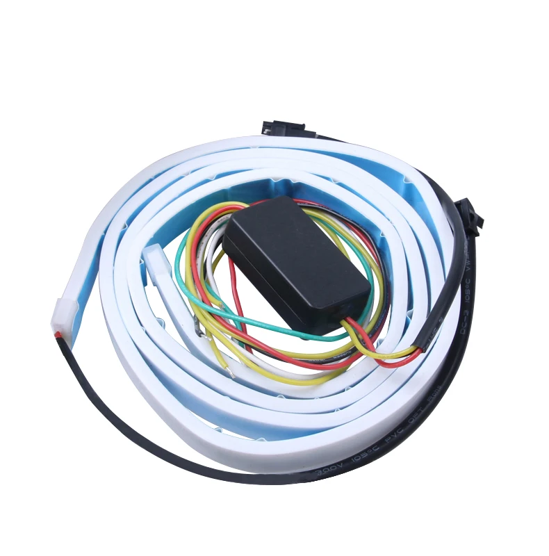 Car LED luggage storage flow neon color light bar turn signal driving , brake, Retrofit streamer light 12v