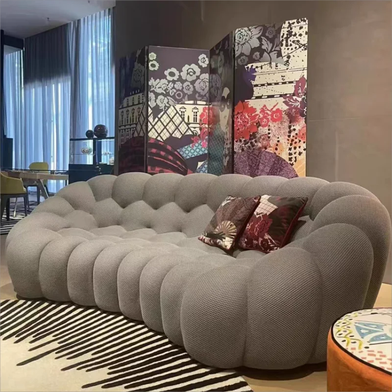 Livingroom Modern Contemporary Furniture Bubble Designer Sofa Red Fabric Designed Classic Bubble Round Sofa