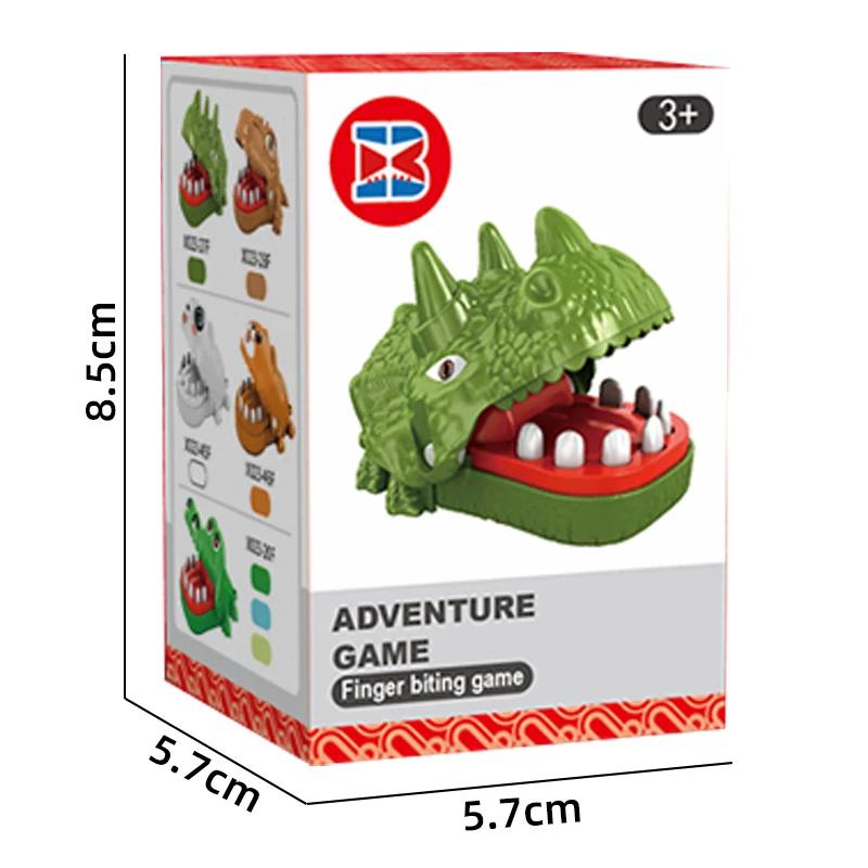 Hot sale kids small funny fidget decompression dentist tooth pulling desktop game crocodile dinosaur shark finger biting toys