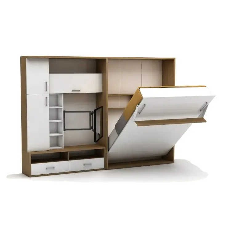 Wholesale price murphy wall bed kit space saving home furniture wooden murphy bed with sofa for home
