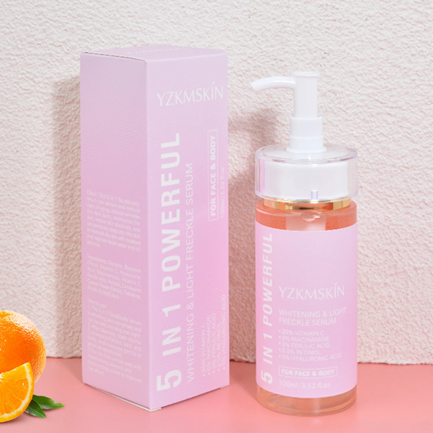 5 in 1 collagen hyaluronic acid niacinamide retinol vitamin c lightening whitening skin care serum for face and body