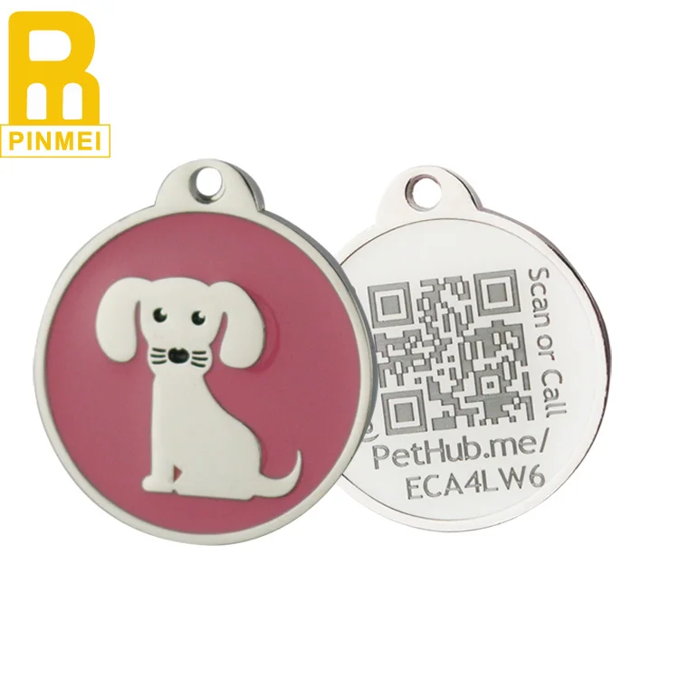 Wholesale New Arrival Custom Shape Print Logo Metal Pet Id Dog Tag For Dog