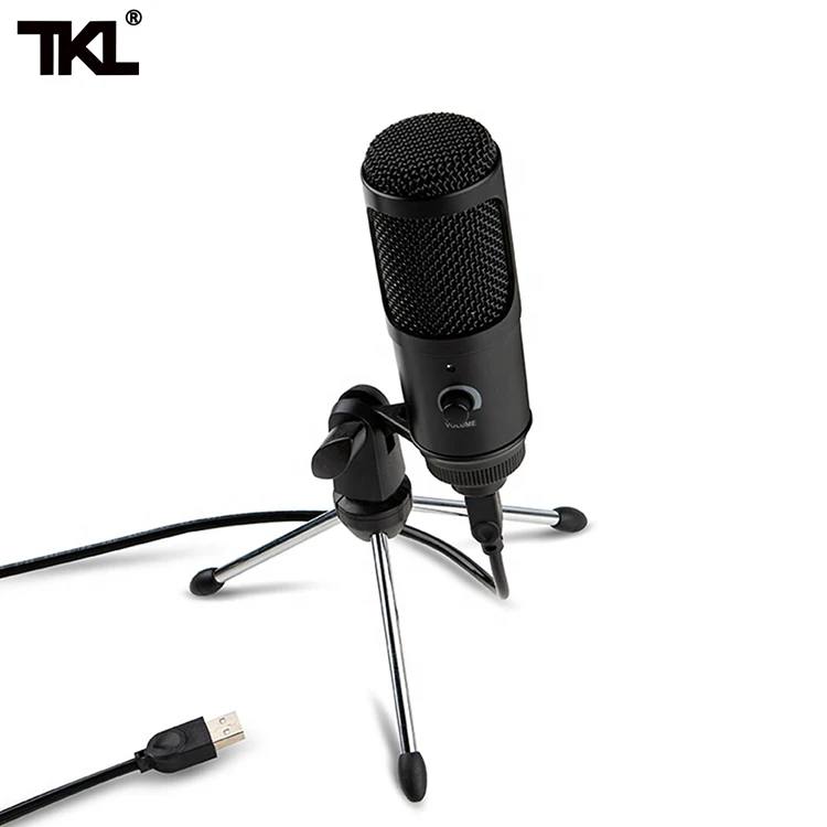Конденсаторный USB-микрофон TKL BM009U студийный записывающий микрофон со штативом подходит для трансляций и
