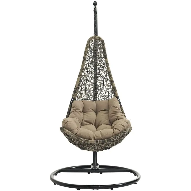 patio swings chair, Outdoor Garden Furniture Wicker Rattan Hammock hanging Chair set with Cushion stand