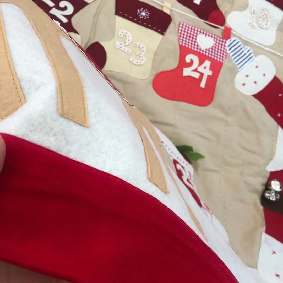 best selling fabric christmas items native advent calendar bag for Christmas