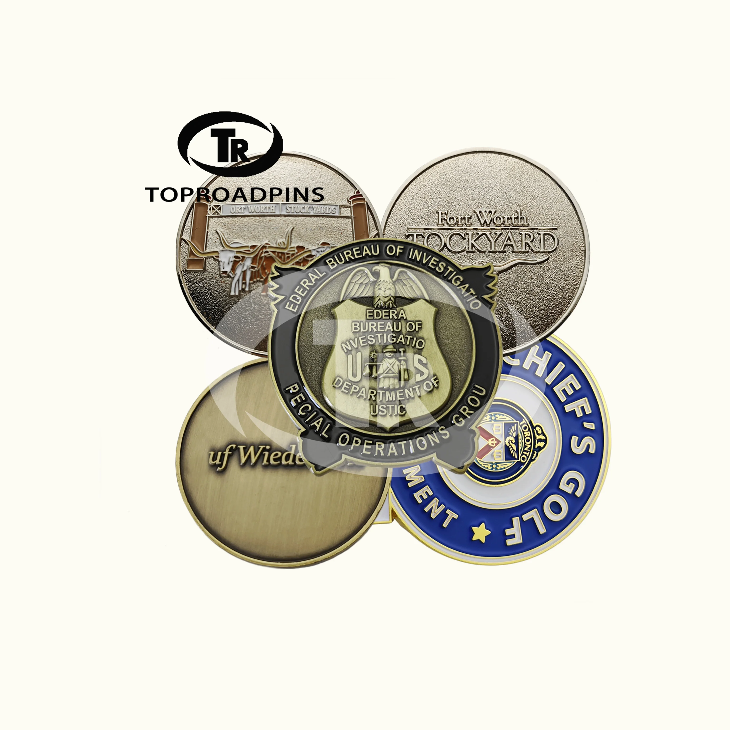 Wholesale Custom Zinc Alloy Enamel Challenge Coin 3D Statues Medal His Old British Work 2017 Old Coins