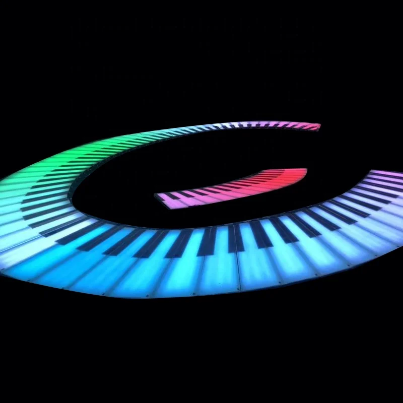 Audio Interaction Programmable Led Play Music RGB Color Walking Piano Dance Floor