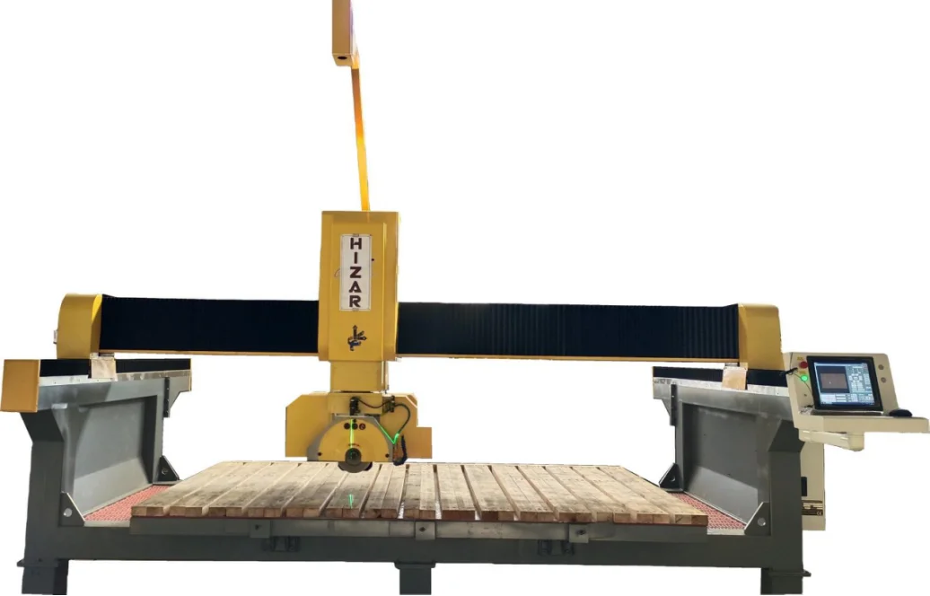 Hizar CNC router marble 5 axis cnc bridge saw stone cutting machine 5axis marble cutter machine