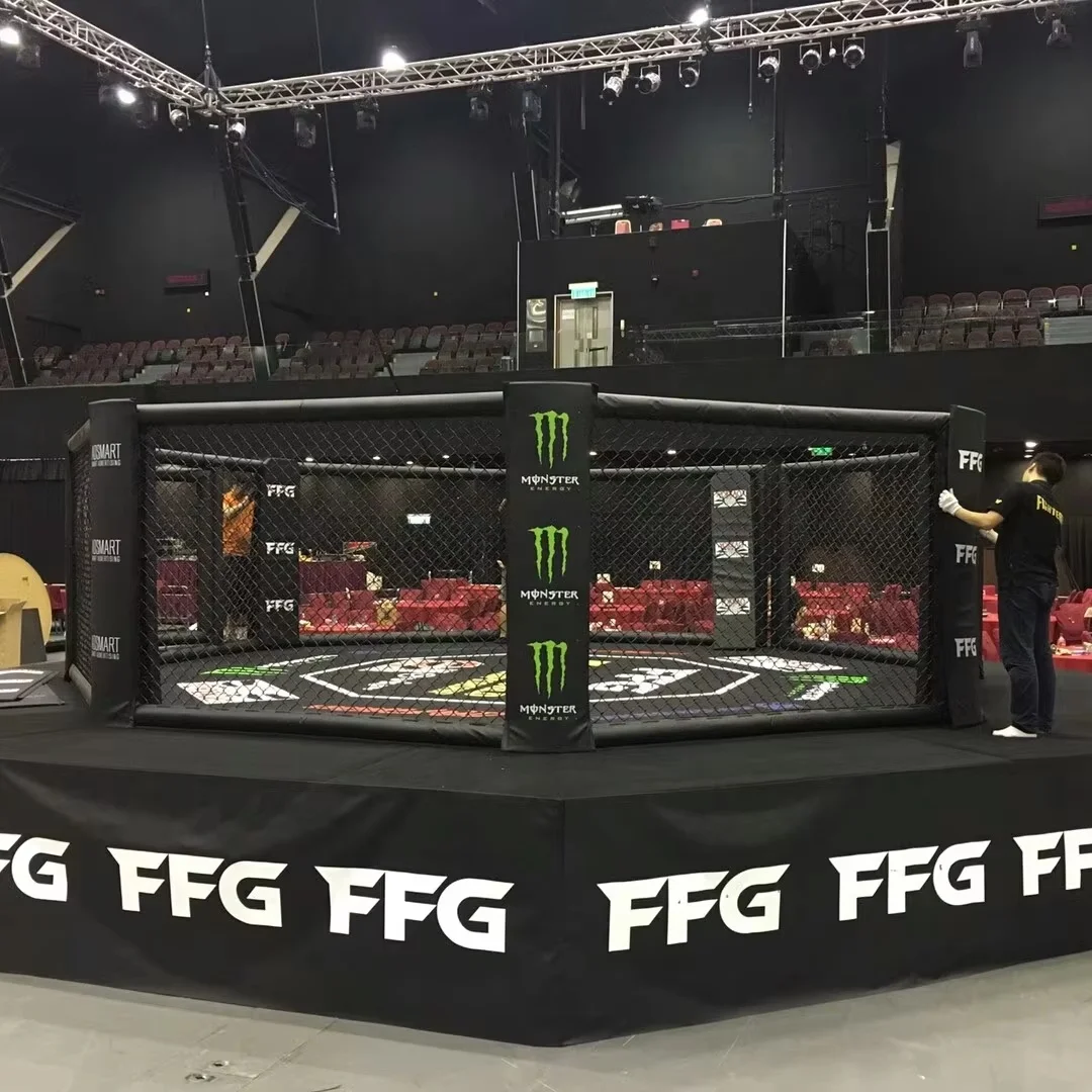 Professional elevated  4m to 12m UFC mma cage Octagon mma cage for competition for sale