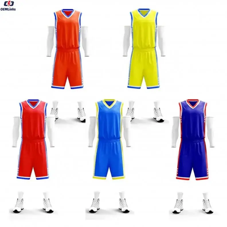 Custom sublimation basketball jersey low MOQ team uniforms set Kid suit basketball wear shirts and shorts basketball uniforms