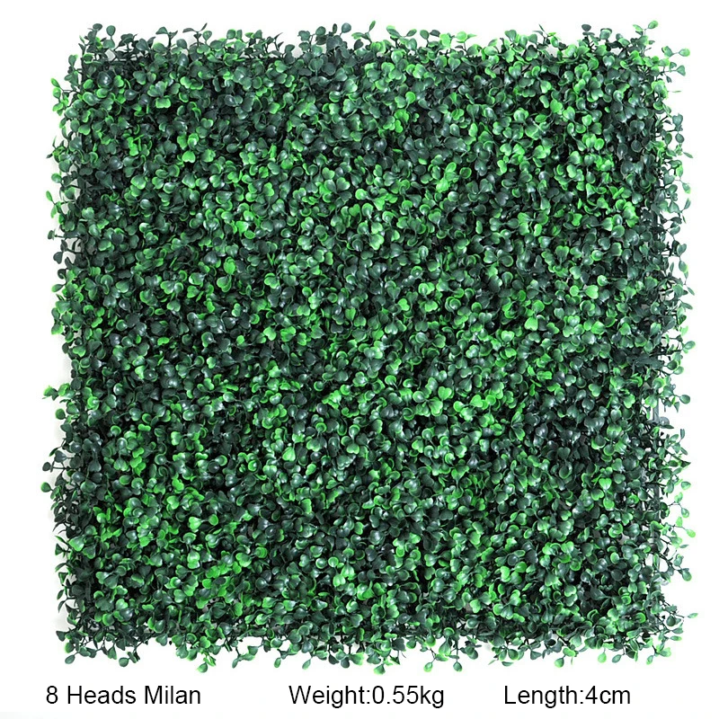 UV Outdoor Fake Grass Hedge Jungle Vertical Plants Wall Artificial Wall Hanging Plant Green Grass Wall for Home Decoration