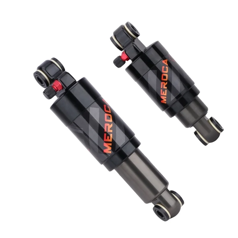 MEROCA Mountain Bike Air Shock Absorber 125mm/150mm/165mm/190mm/200mm Scooter Alloy MTB Folding Bicycle Rear Shock Cycling Parts
