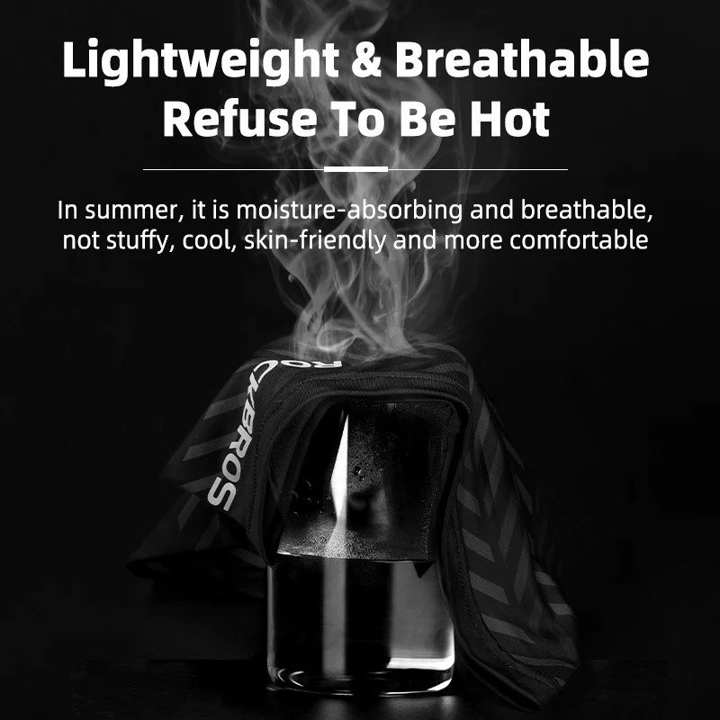 ROCKBROS Head Scarf Headband Neck Gaiter Breathable Comfortable Silk Fabric Outdoor Bandana Ice Silk Tube Bandana Scarf