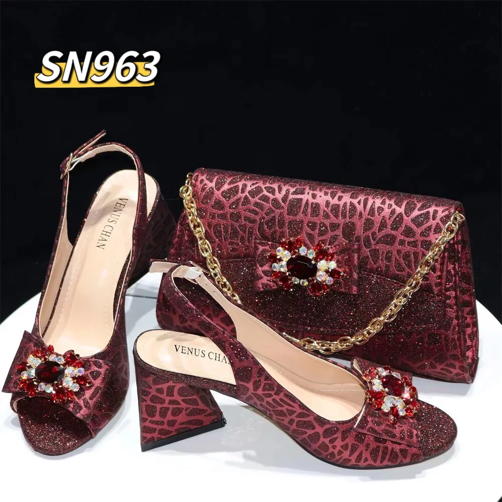 2024 shoes women high heels pumps big bag matching shoe set Italian handbags for ladies colorful styles