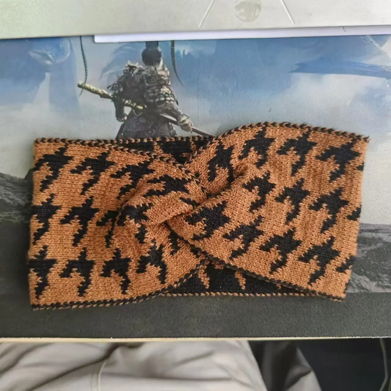 High Quality Large Plaid Knitted Elastic Hairbands Elegant Sports Headband for Women Wholesale Fashion Accessory