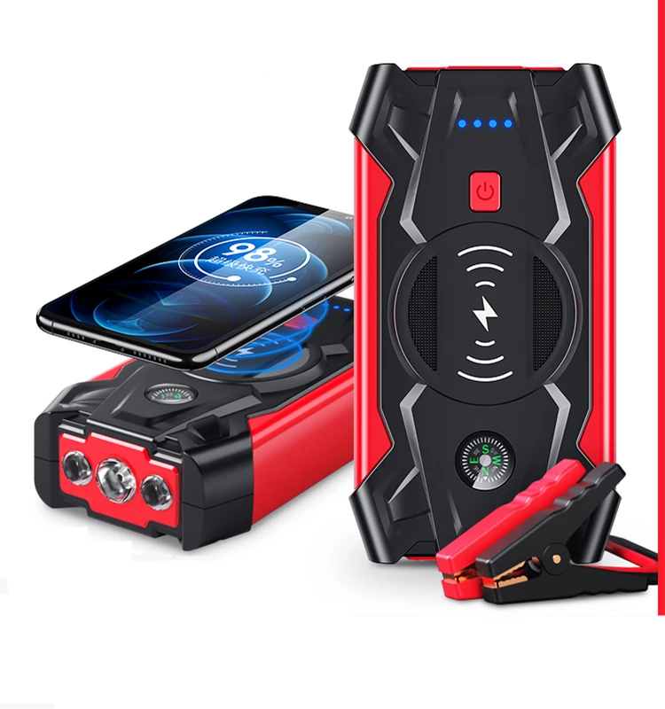 Малый объем большой мощности батареи Многофункциональный стабилизирующий автомобиль скачок стартер 39800 мАч 12V 1000A с функцией беспроводной зарядки