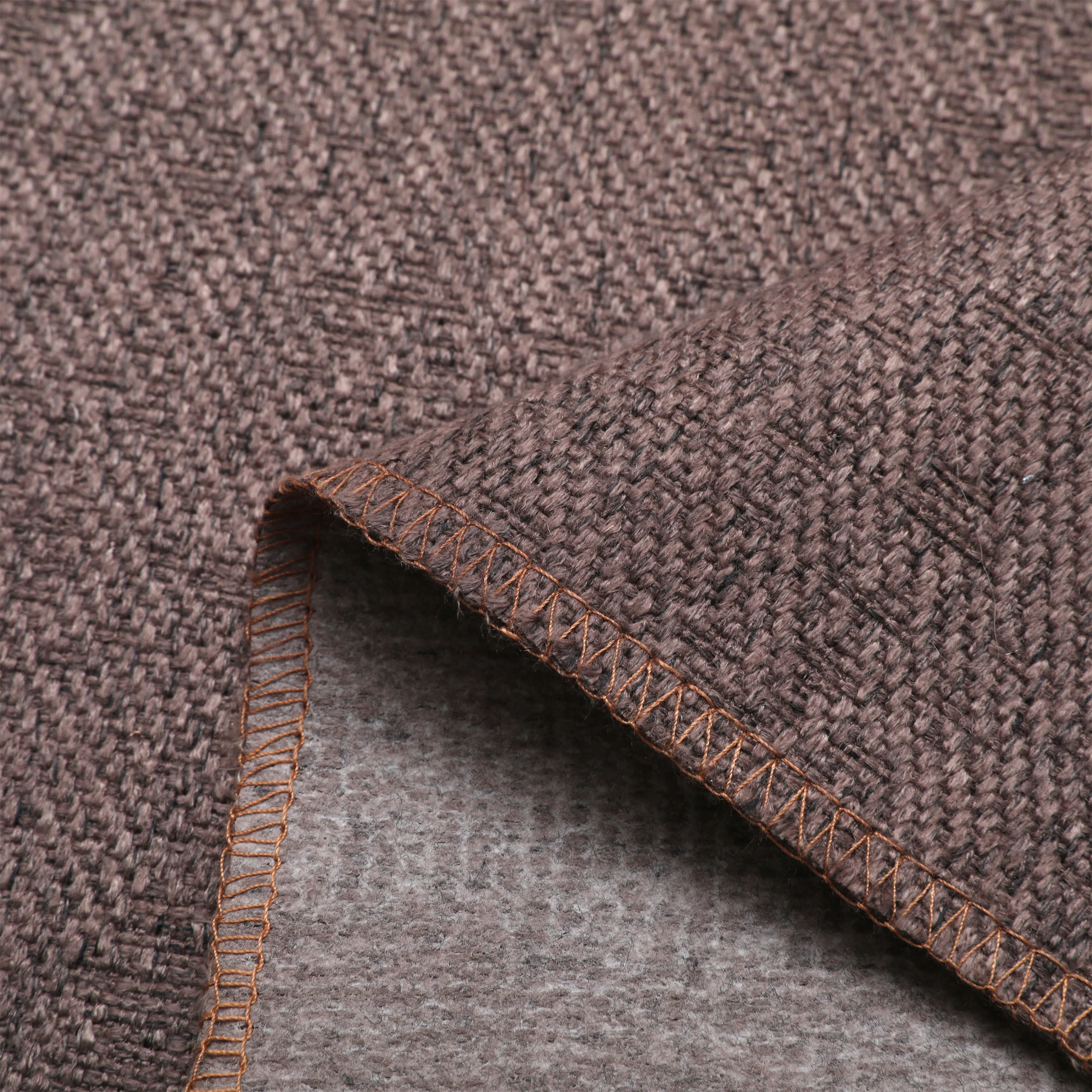 High quality woven linen like 100%polyester imitation linen faux linen sofa fabric